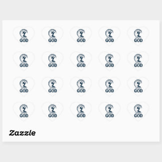 Sticker Cœur Faites juste confiance au dessein de Dieu