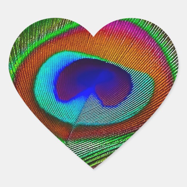 Sticker Cœur Feather Vibrant Copper (Devant)