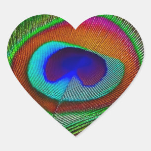 Sticker Cœur Feather Vibrant Copper