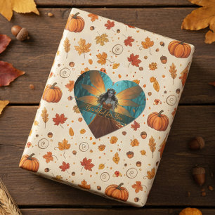 Sticker Cœur Fée de l'automne enchanté Art fantastique de Thank