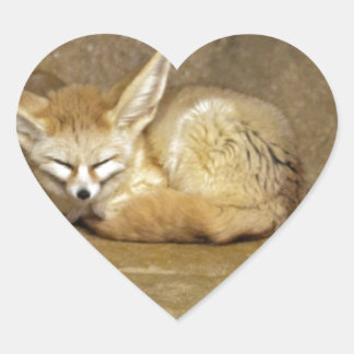 Sticker Cœur fennec fox