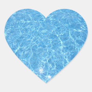 Sticker Cœur Fête de la piscine Bleu sur mesure