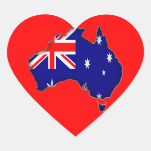 Sticker Cœur Fête de l'Australie