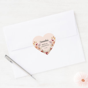 Sticker Cœur Fête des mariées florale automne