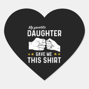 Sticker Cœur Fête des pères de fille préférée
