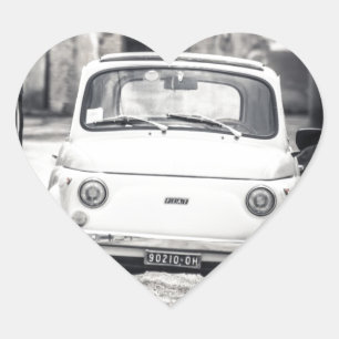 Sticker Cœur Fiat 500, Cinquecento en Italie