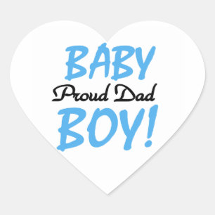 Sticker Cœur Fier papa bébé cadeaux de garçon