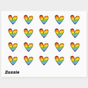 Sticker Cœur Fierté Amour Cœur Gay Arc-en-ciel LGBTQ