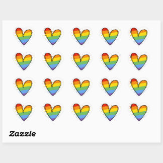 Sticker Cœur Fierté Amour Cœur Gay Arc-en-ciel LGBTQ 
