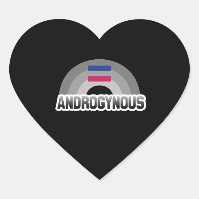 Sticker Cœur Fierté androgyne (Devant)