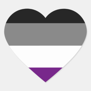 Sticker Cœur Fierté sexuelle Coeur arc-en-ciel ~ Ace Demi G
