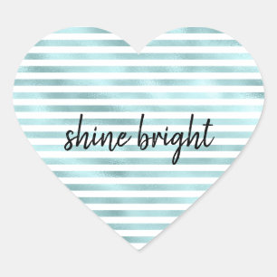 Sticker Cœur Filets de pinte Glam Aqua