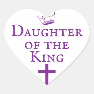 Sticker Cœur Fille du roi design
