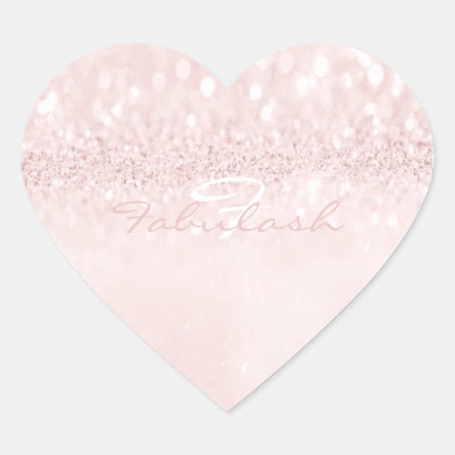 Sticker Cœur Fille Monogramme Parties scintillant étincelante r (Devant)