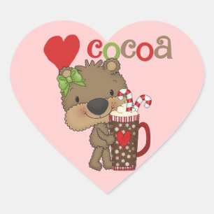 Sticker Cœur Fille Ours Cocaca Amour