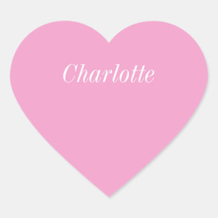 Sticker Cœur Filles Nom Coeur rose