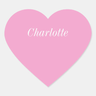 Sticker Cœur Filles Nom Coeur rose