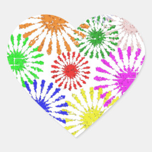 Sticker Cœur Fleur en panne