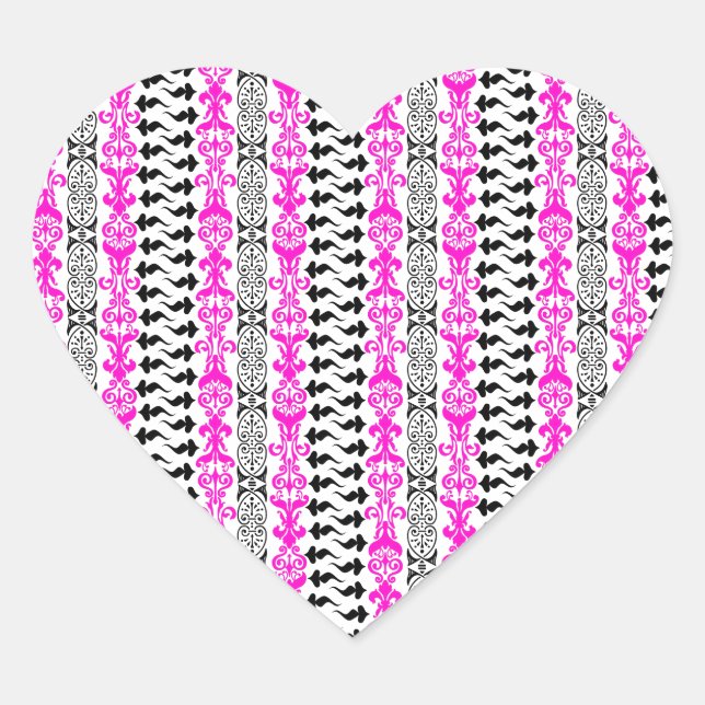 Sticker Cœur Fleur personnalisée 1 rose (Devant)