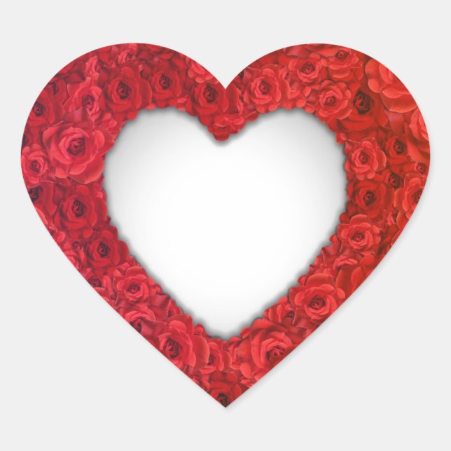 Sticker Cœur Fleurs Valentine (Devant)