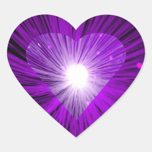 Sticker Cœur Forme de coeur d'autocollant de Purple Heart