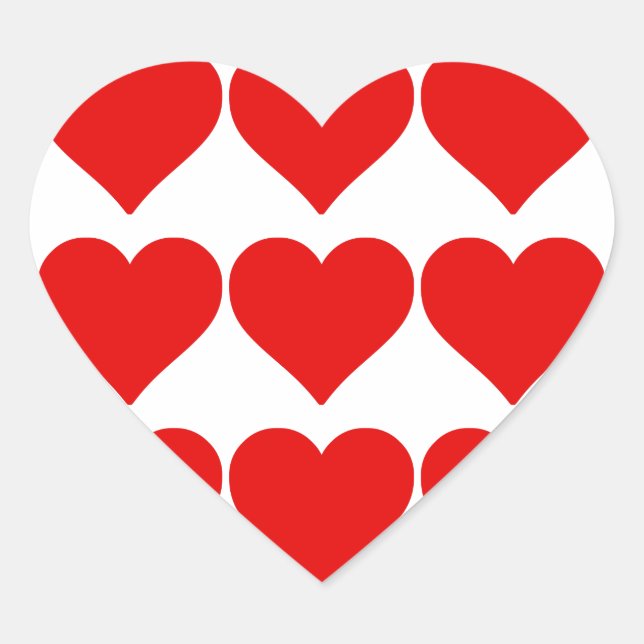 Sticker Cœur Forme de cœur rouge amour classique simplicité (Devant)