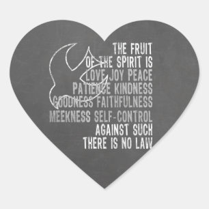Sticker Cœur Fruit de la Spirit Chalkboard
