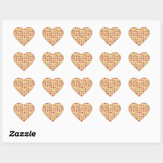 Sticker Cœur Fruits mixtes,