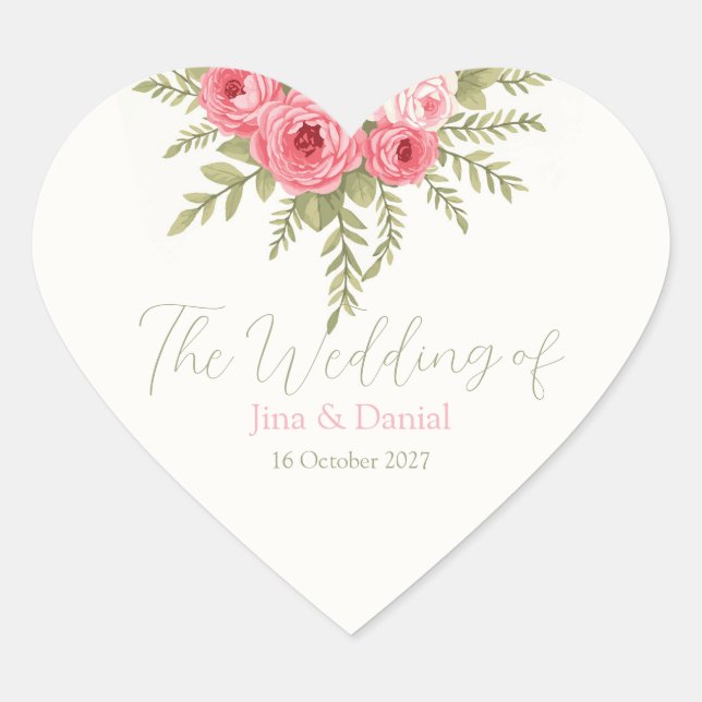 Sticker Cœur Fuchsia Dream (Devant)