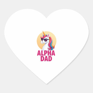 Sticker Cœur Funny Unicorn Dad Laufey Men Father's Day Christma