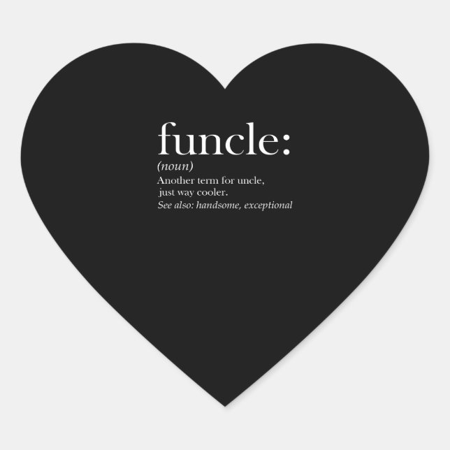 Sticker Cœur Funter Un Autre Terme Pour Oncle Just Way Glacière (Devant)