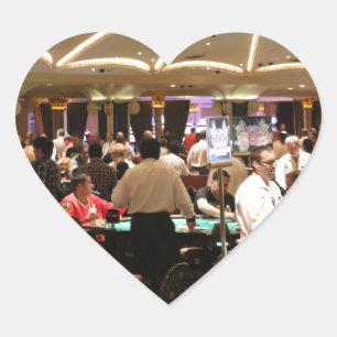 Sticker Cœur Gambling Roulette Casino Jeux d'argent Vegas