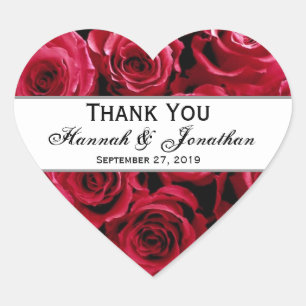 Sticker Cœur Gamme de mariées Mariage de Roses rouges