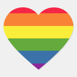 Sticker Cœur Gay coloré Fierté arc-en-ciel amour
