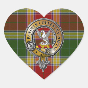 Sticker Cœur Gibbs Gibsone Tartan & Badge