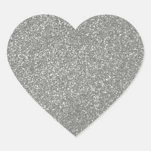 Sticker Cœur Glacier Grey avec fausse Parties scintillant