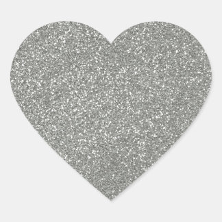 Sticker Cœur Glacier Grey avec fausse Parties scintillant