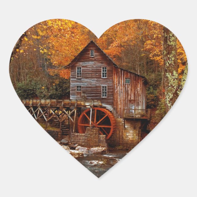 Sticker Cœur Glade Creek Grist Mill (Devant)