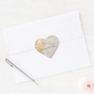 Sticker Cœur Glam Or Crème Blanc