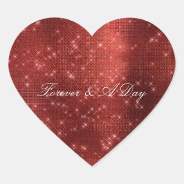 Sticker Cœur Glam Red Sparkle