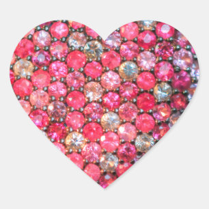 Sticker Cœur Glamor rose étincelle Valentine Love Heart