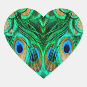 Sticker Cœur Glorious Peacock