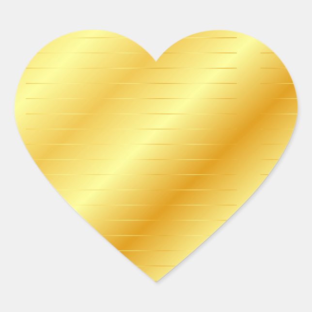 Sticker Cœur Gold Look élégant moderne Blank Modèle Or (Devant)