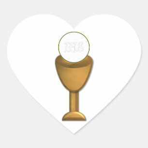 Sticker Cœur Golden Chalice and Host