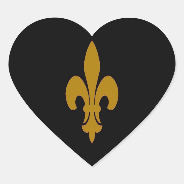 Sticker Cœur Golden Fleur De Lis (Devant)