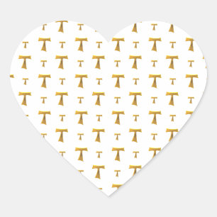 Sticker Cœur Golden Franciscan