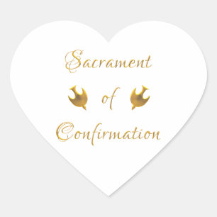 Sticker Cœur Golden Sacrament of Eucharist Host and Chalice