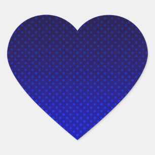 Sticker Cœur Gradient navy gray polka dots print abstrt femin