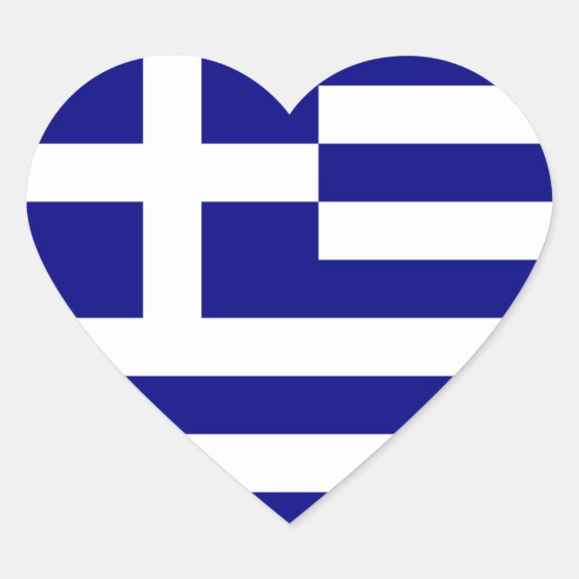 Sticker Cœur grèce (Devant)