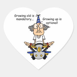 Sticker Cœur Growing Up est un Humour facultatif